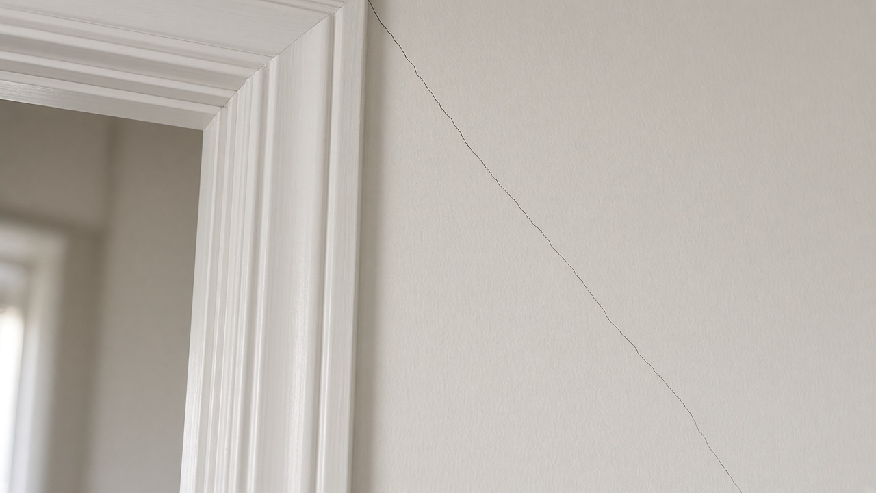 Illustrative example of common doorframe and settlement symptoms — not work performed by Katy Foundation Estimates.